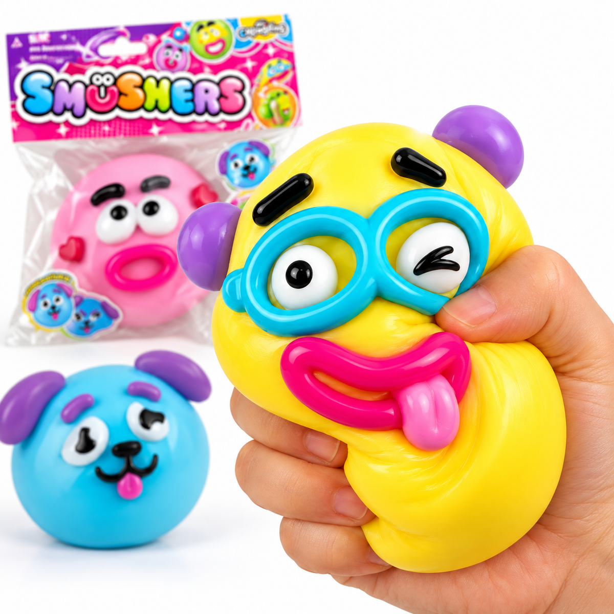 Large Changeable Face Squishy Toy 12 cm 3+
