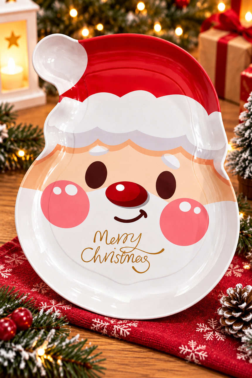 Christmas Santa Tin Plate