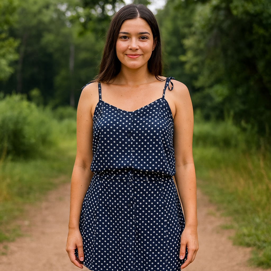2-Piece Mini Skirt Crop Dots Set Size S-M