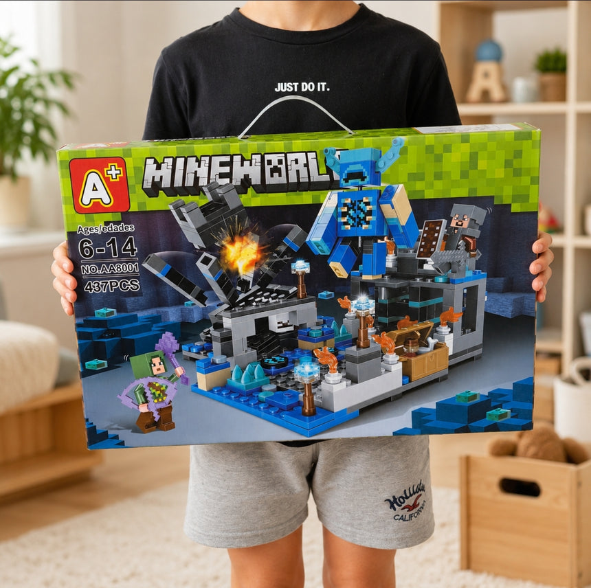 Minecraft Deep Dark Battle Building Blocks Set – 437 Pieces