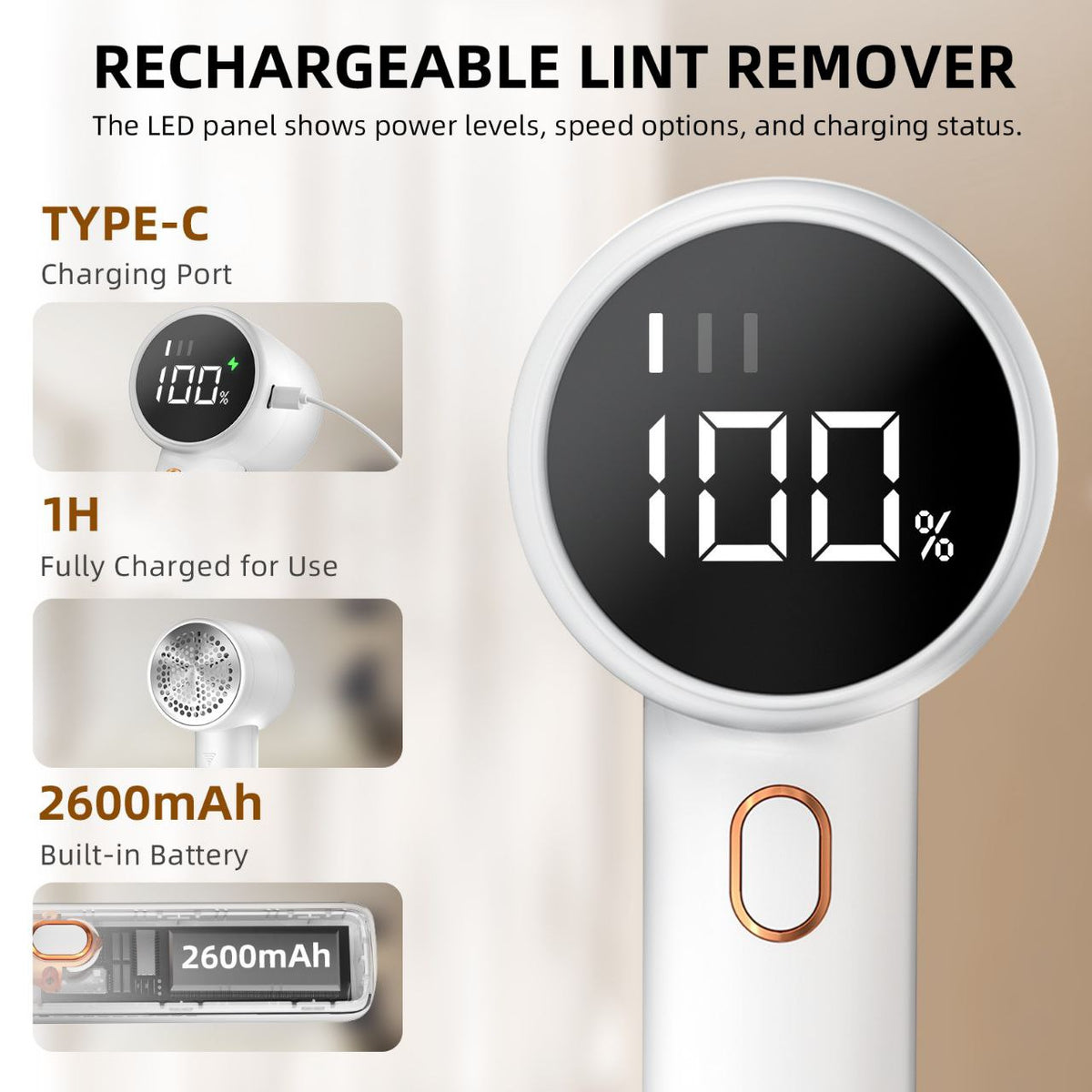 Electric Portable Rechargeable Lint Remover