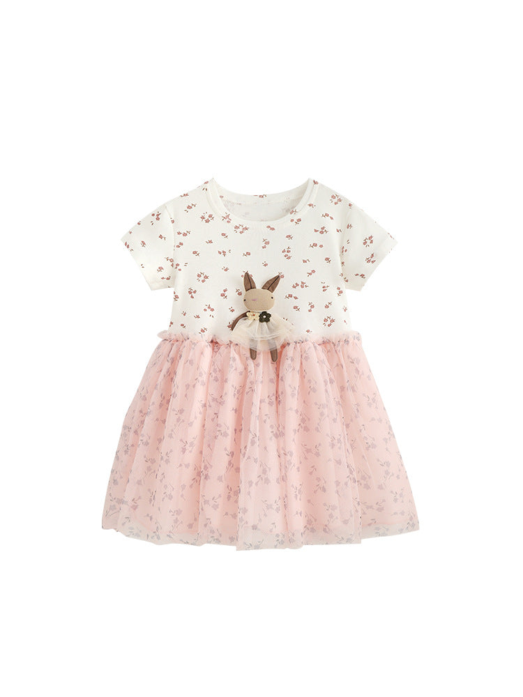 Girls’ Rabbit-Print Summer Dress 3–12Y