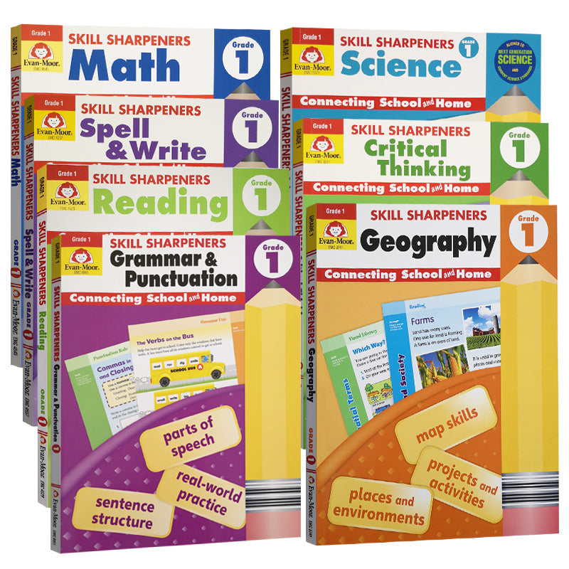 Evan Moor Skill Grade 1 Set 7 Books | Soft Cover | 6-7y