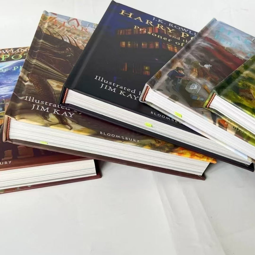 Harry Potter Illustrated Collection- 5 Books Set By J.K. Rowling - Hard Cover - 8+