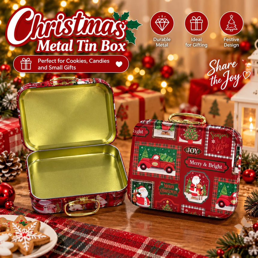 Christmas Tin Box Bag Shape