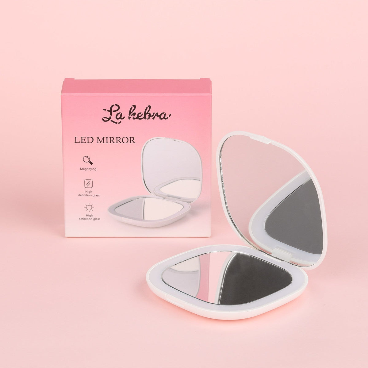 Square LED Pocket Makeup Mirror