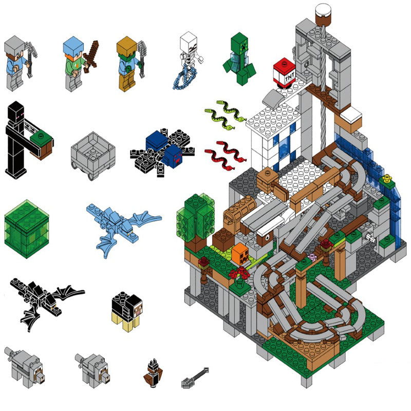 My World Mining Adventure Building Blocks Set - 587 Pcs - 6+