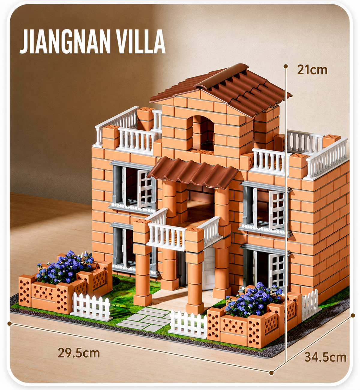 DIY Mini Brick Villa Building Set - 465 Pcs - 8+