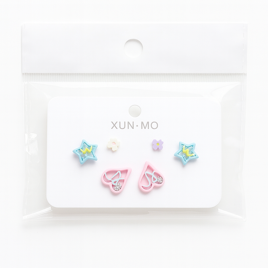Small Cute Earrings Pack of 6 Pcs