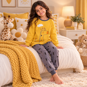 Kids’ 100% Cotton Giraffe Pajama Set | 0–8Y