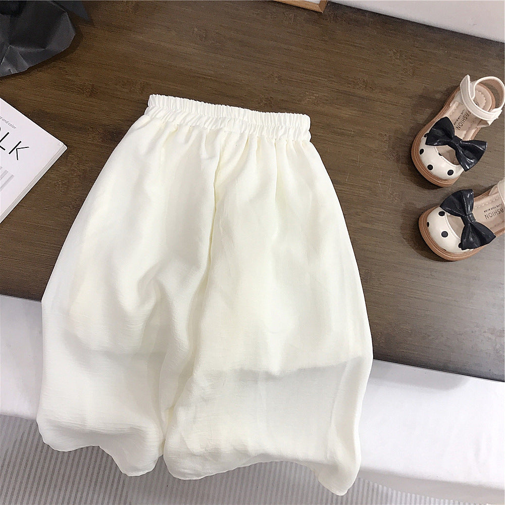 Girls’ Blue & White Cotton Summer Set / 2–8Y