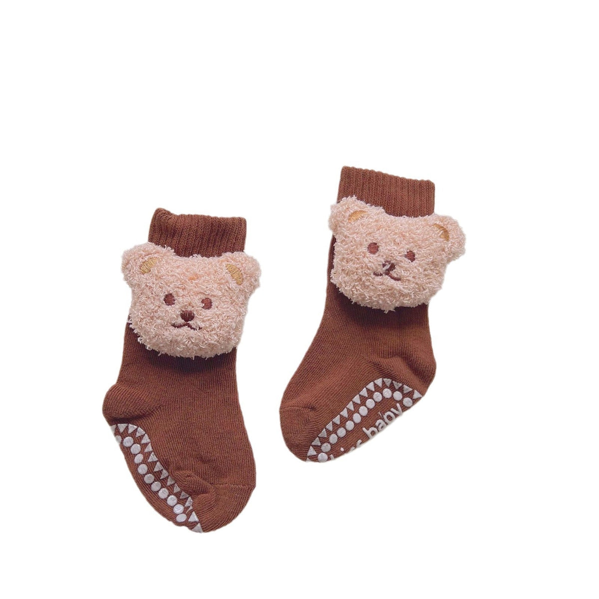Cute Teddy Bear Baby Grip Socks 0-36M