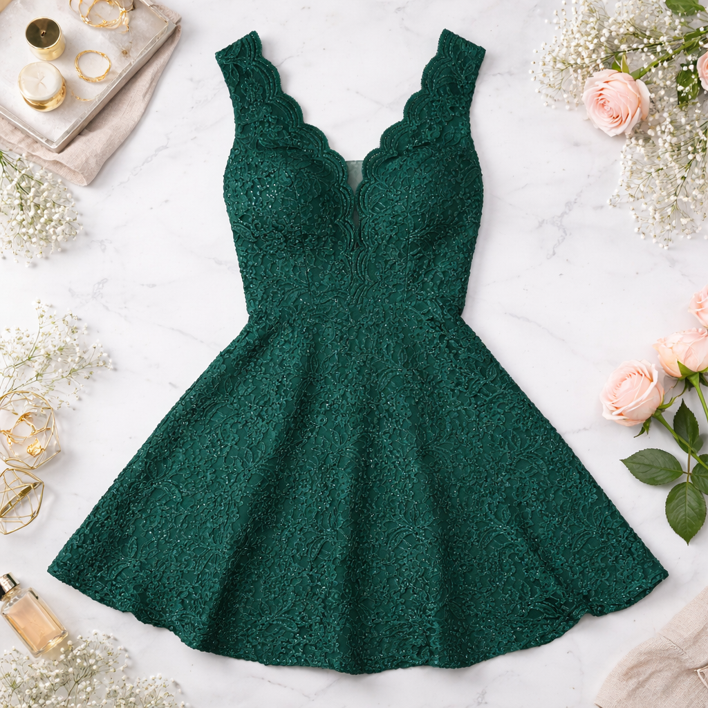 City Studio Emerald Green Party Dress Size S