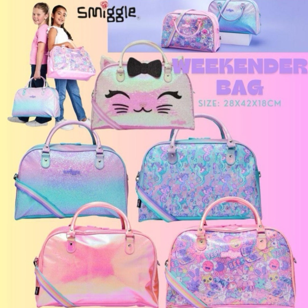 Smiggle Weekender Bag | Flower | Seahorse | Cat