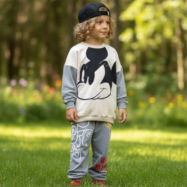 Kids’ 100% Cotton Mickey Mouse Set / 9–10Y