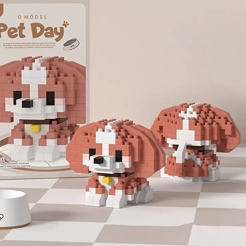 MEKANSM Mini Dog Collection - 18-Piece Building Block Collection - 8+