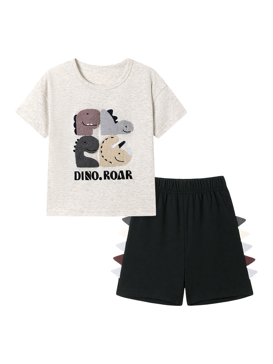 Boys’ Cotton Dinosaur Summer Set / 2–8Y