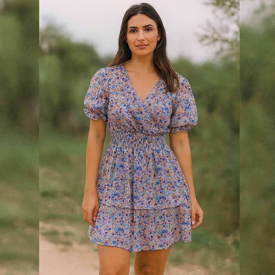 Zara V-Neck Floral Women's Dress Size M