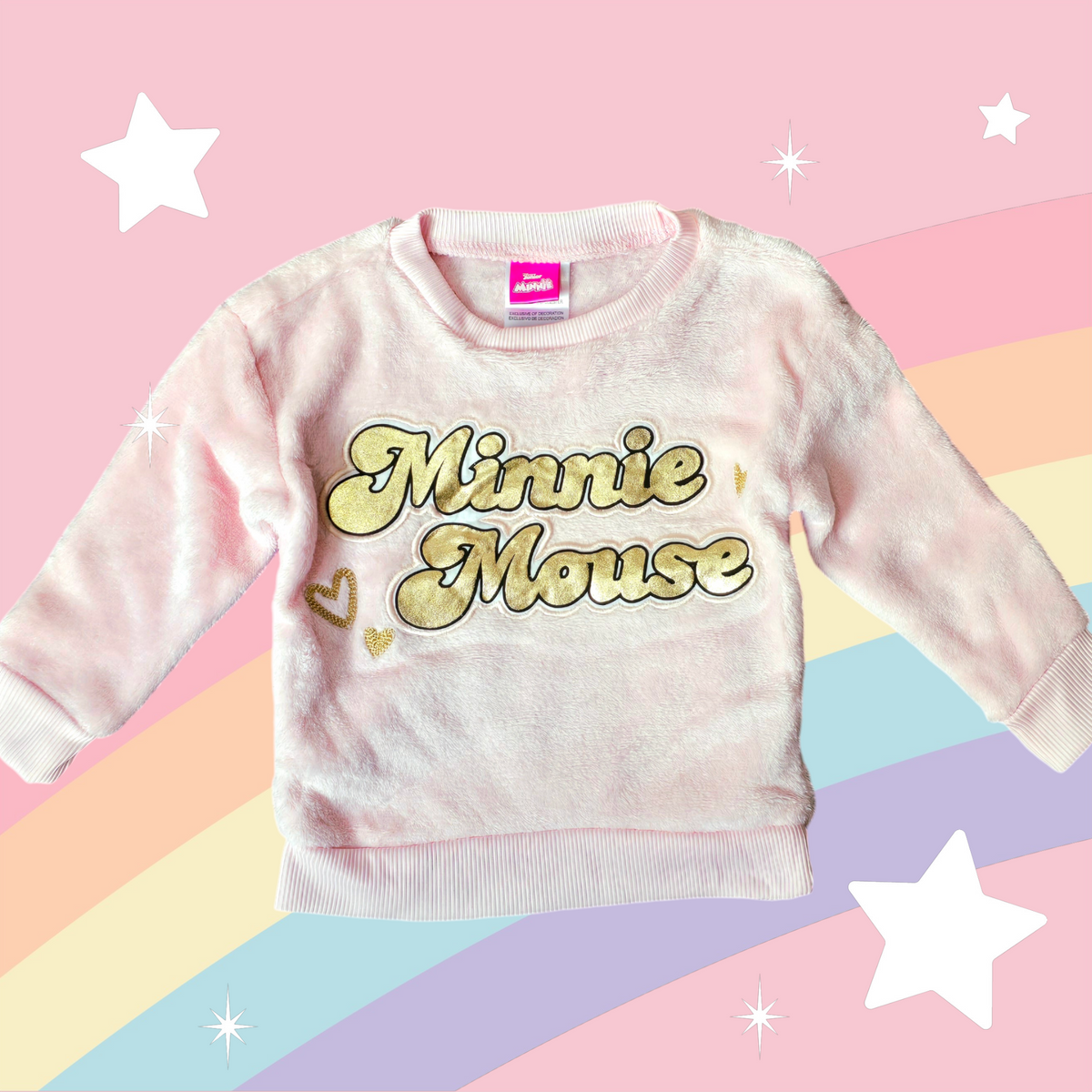 Light Pink Minnie Mouse Sweater | 2–5Y