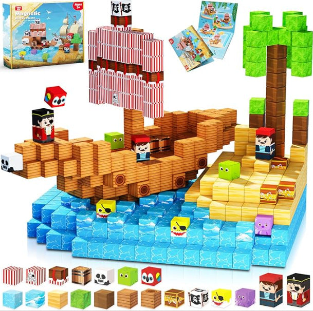 Magnetic Building Cubes Set – 100 Pieces | 3+