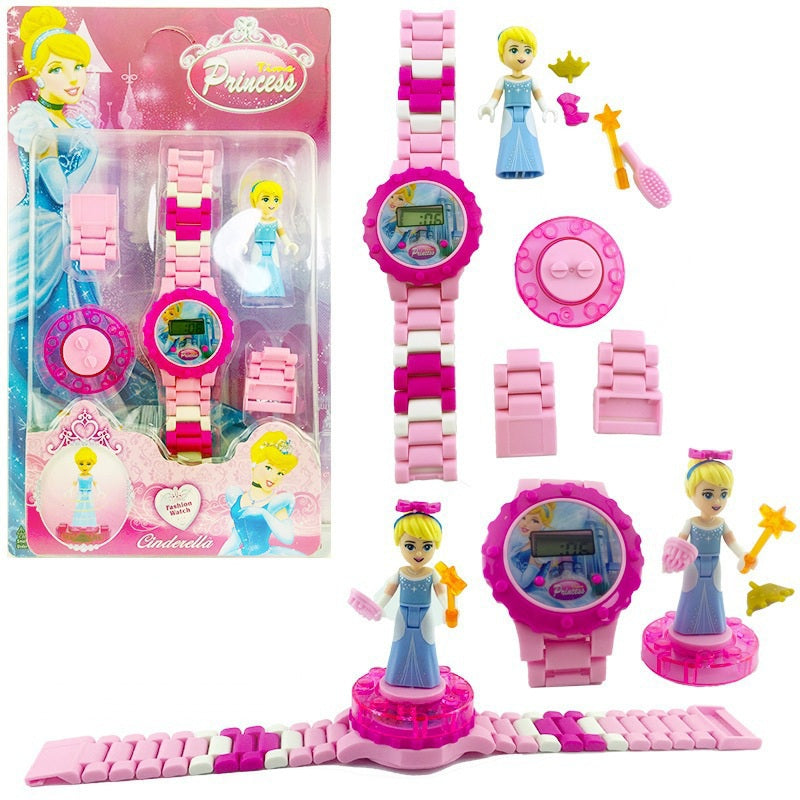 Kids Character Building Block Watch Set