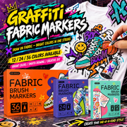 Fabric Brush Markers – 12 / 24 / 36 Colors