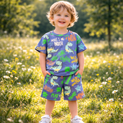 Kids’ Cotton Dinosaur Pajama Set | 6Y