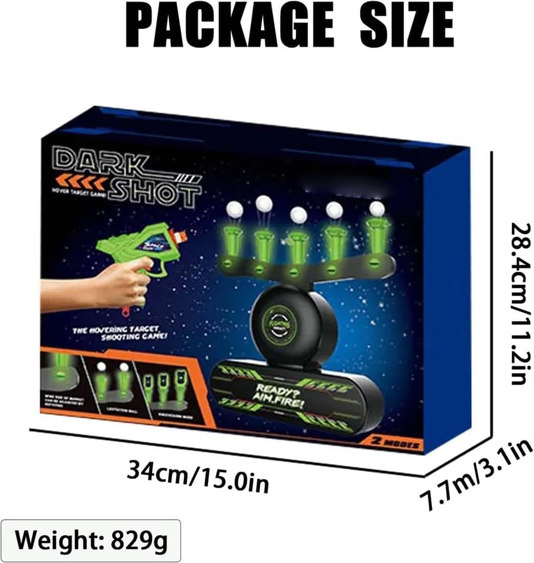 Glow-in-the-Dark Floating Target Shooting Game 2 Blasters 10 Balls