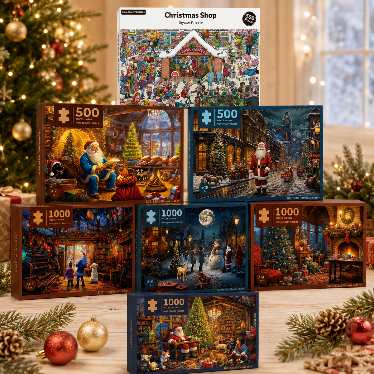 Christmas Jigsaw Puzzle – 500 Pieces | Festive Designs | 8+
