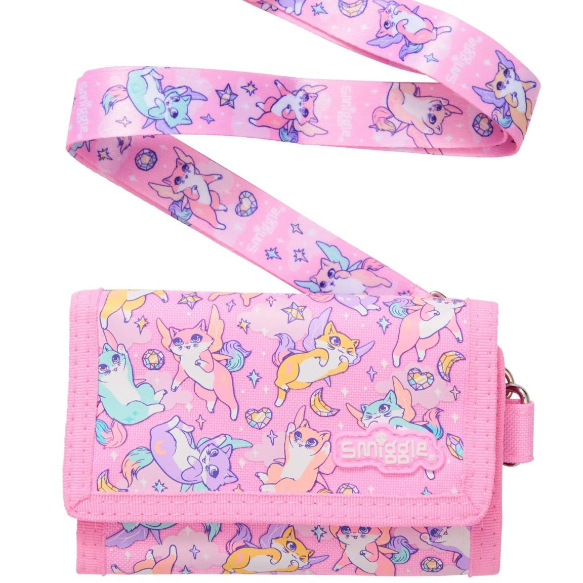 Smiggle Wallet Lanyard | Cat | Wings