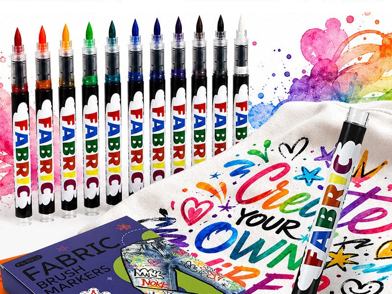 Fabric Brush Markers – 12 / 24 / 36 Colors