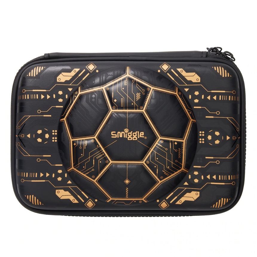Smiggle Pencil Case - Hardtop - Gold Football (ID 569323)