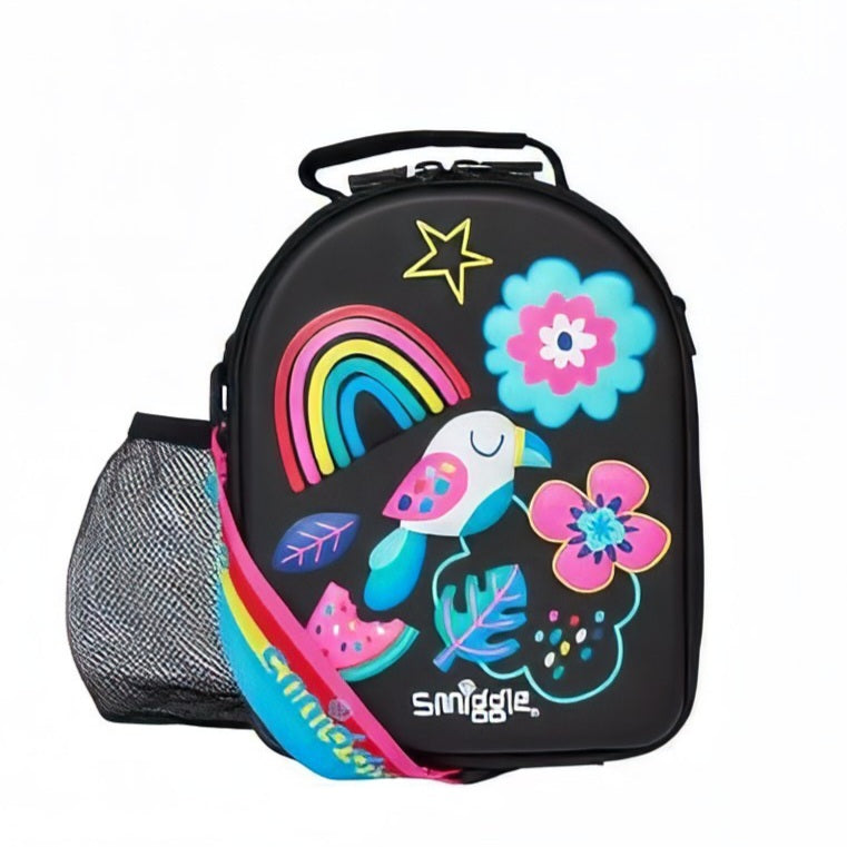 Smiggle Lunch Bag - Rainbow | Bird| Shoulder Straps | 26×18×12cm