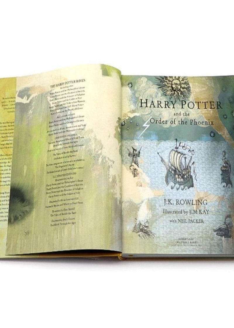 Harry Potter Illustrated Collection- 5 Books Set By J.K. Rowling - Hard Cover - 8+
