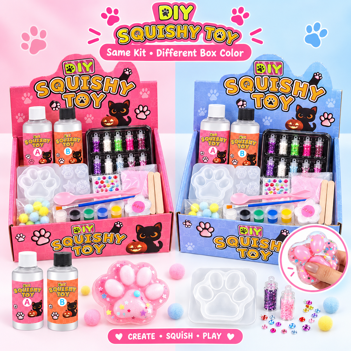 DIY Squishy Cat Paw Kit