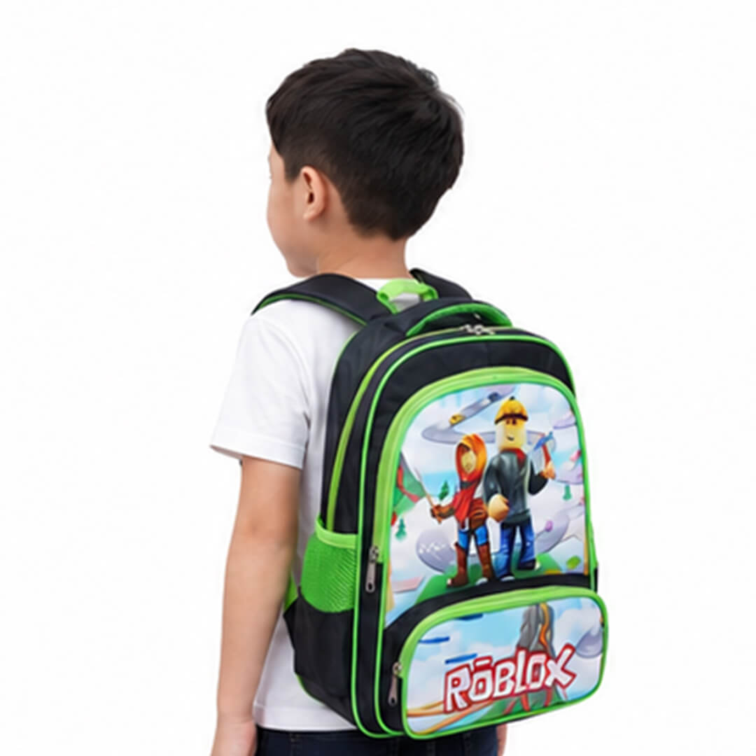 Kids backpack featuring a Roblox front print.