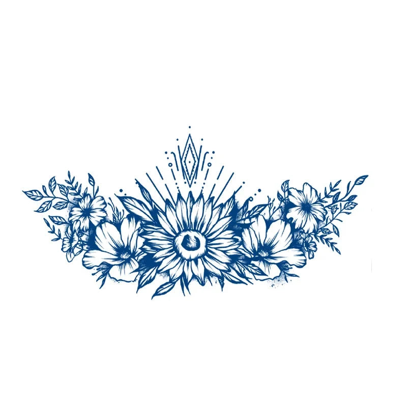 Floral jagua tattoo panel 