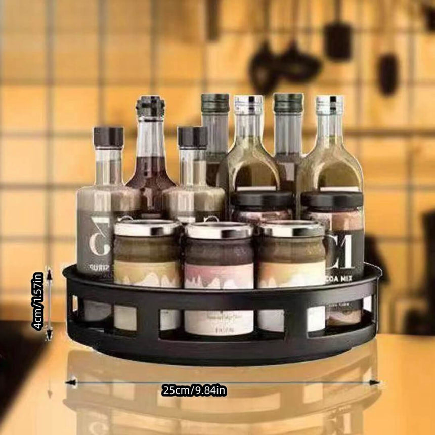 Multi-purpose kitchen turntable rack for spices and cans