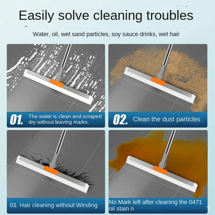 Multipurpose silicone floor wiper for indoor and outdoor use