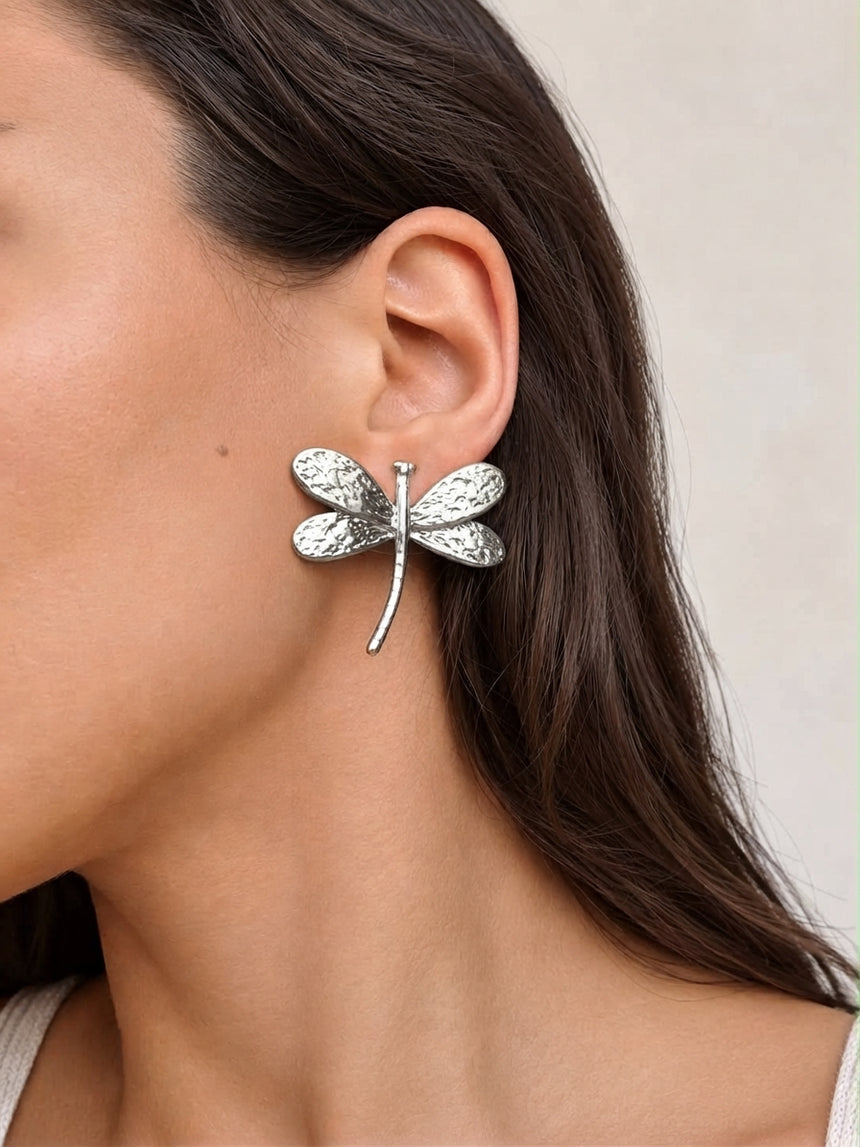 Dragonfly Earrings - Silver