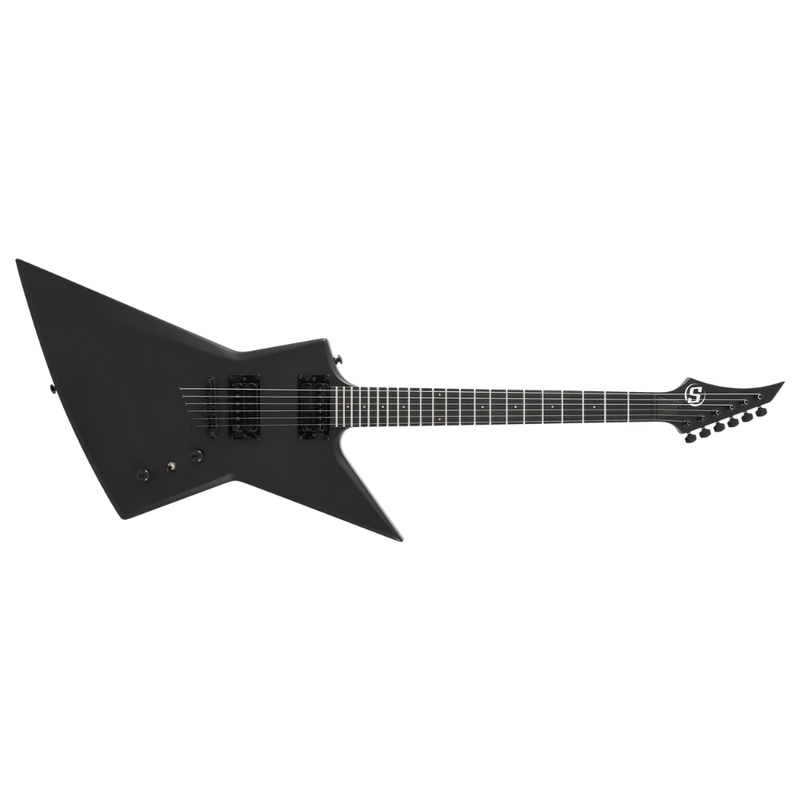 S by Solar EB4.6C Electric Guitar – Carbon Black Matte (Gig Bag Included)