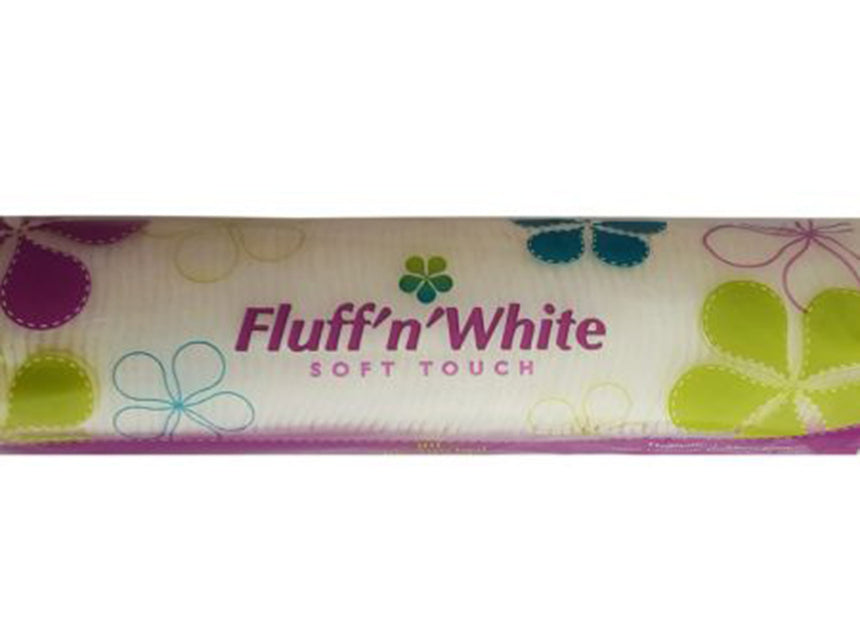 Fluff'N White Cotton Round Pads 100 Pieces