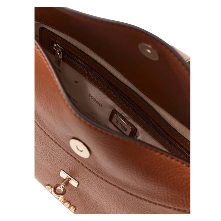 Guess - Brown Brooke Charm Shoulder Bag