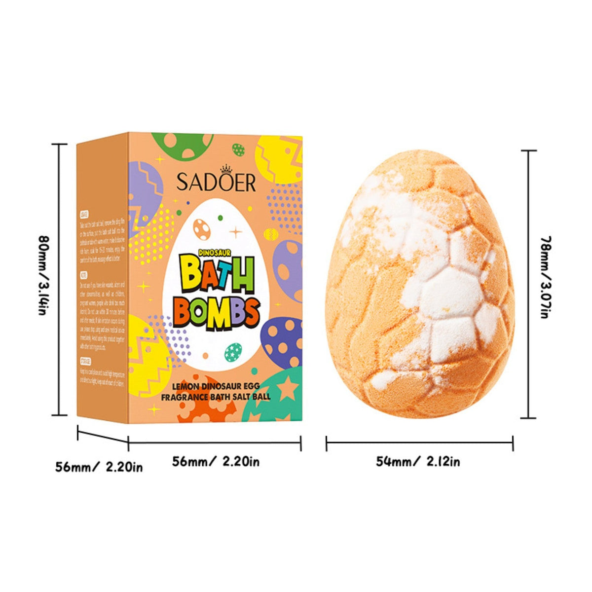 Lemon fragrance dinosaur egg bath bomb