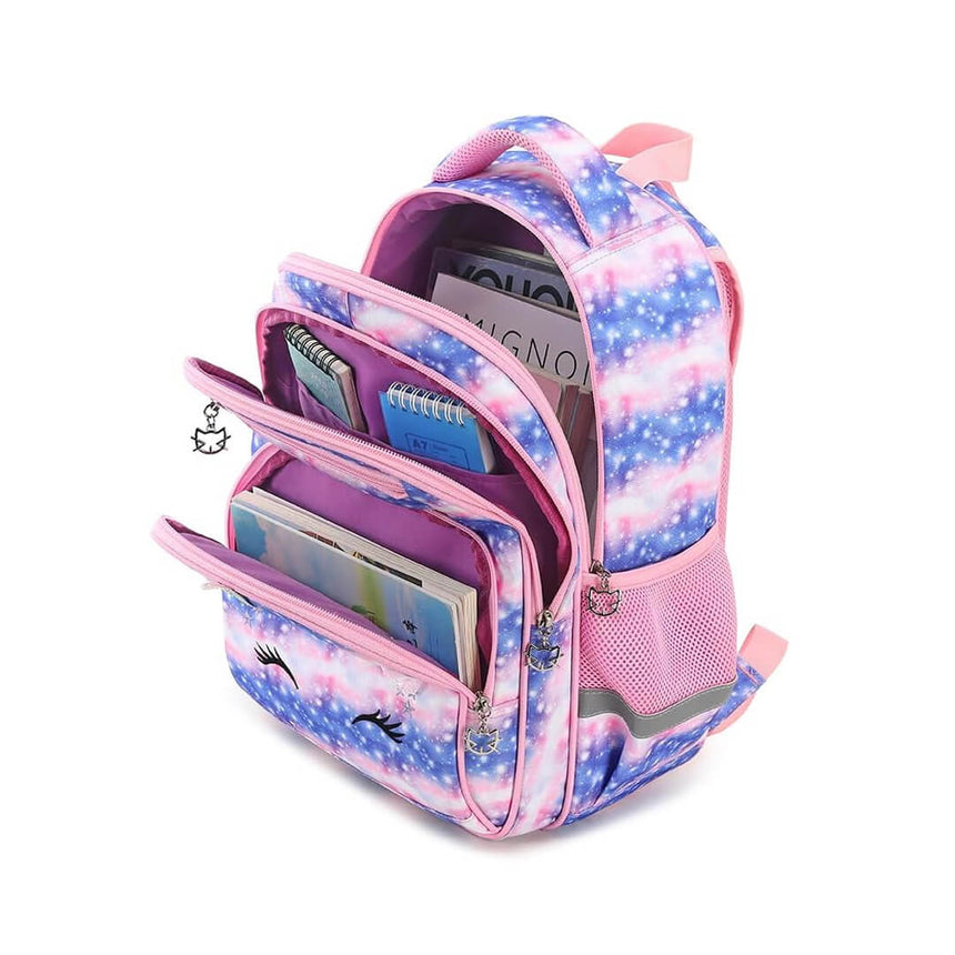 School Glitter unicorn backpack set for girls