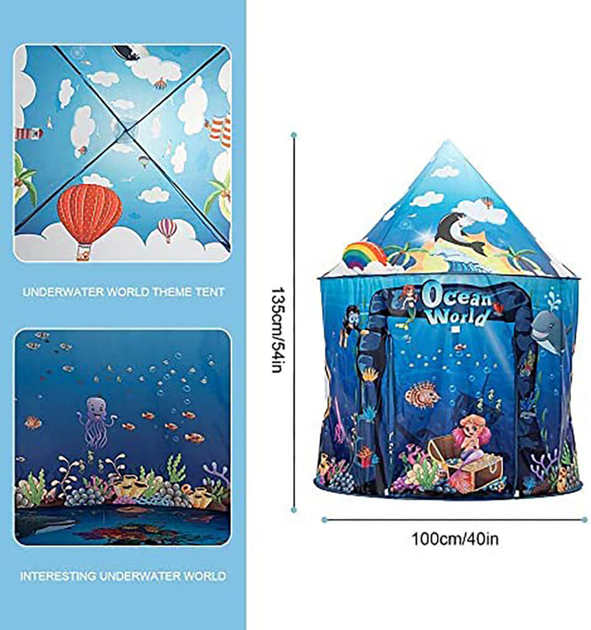 Ocean Adventure - Portable Foldable Under the Sea World Kids Tent