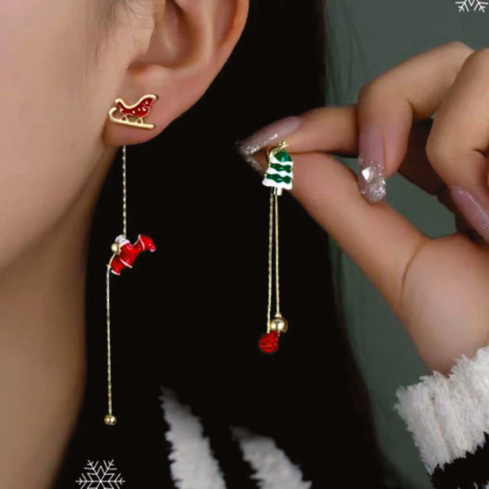 Christmas: Santa & Tree Dangle Earrings ✨