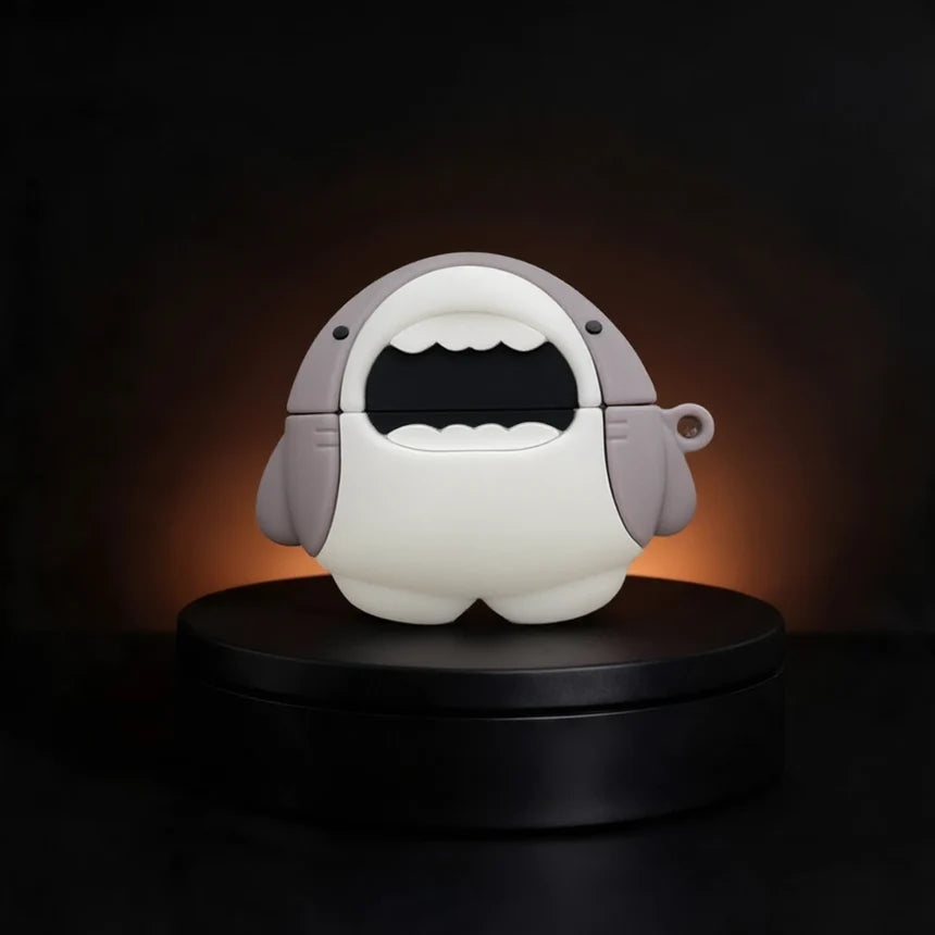 apple airpods and samsung galaxy buds shark shaped case from inkbee store lebanon