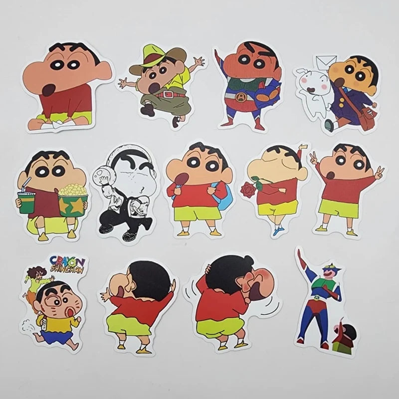 Set of cartoon character stickers on a white background