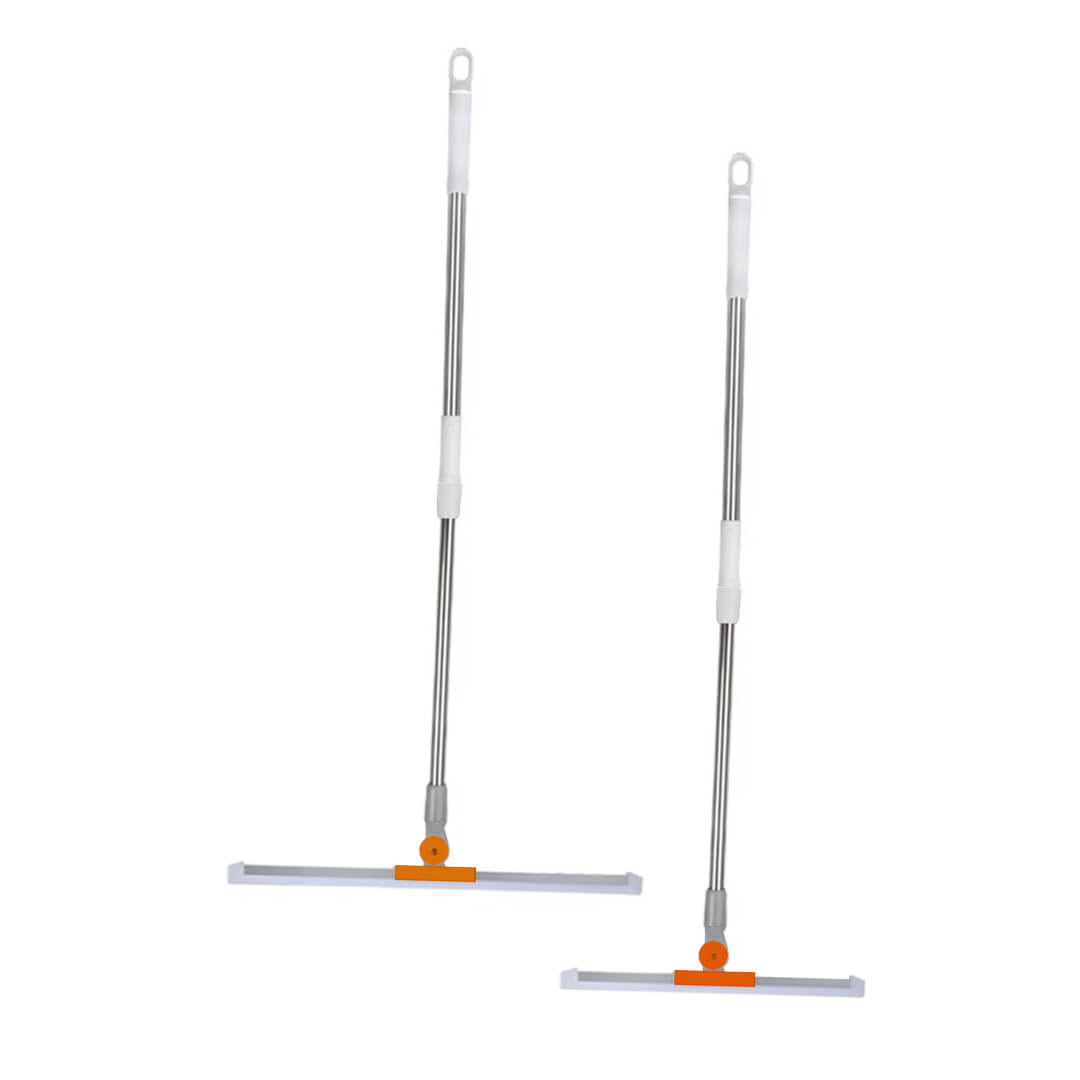 Silicone floor wiper with white adjustable handle